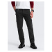 Ombre Men's pants with cargo pockets and leg hem - black