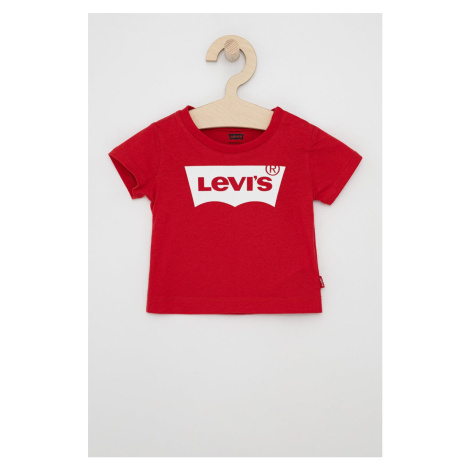Detské tričko Levi's červená farba, s potlačou Levi´s