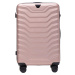 ROSEGOLD 4DIELNA SADA KUFROV PEAFOWL PEA01, SET OF 4 SUITCASES (L, M, S, XXS) WINGS, ROSE GOLD