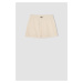 DEFACTO Girl's Woven Labeled Shorts