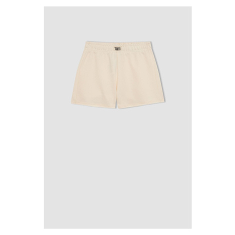 DEFACTO Girl's Woven Labeled Shorts