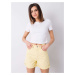 Yellow Denim Shorts by Sloane RUE PARIS