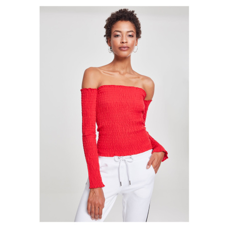 Women's Cold Shoulder Smoke L/S Fiery Red Urban Classics