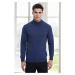 64721 Dewberry Half Turtleneck Woolen Mens Knit Sweater-INDIGO