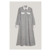 ŠATY GANT SLIM CHECK PRINT SHIRT DRESS EVENING BLUE