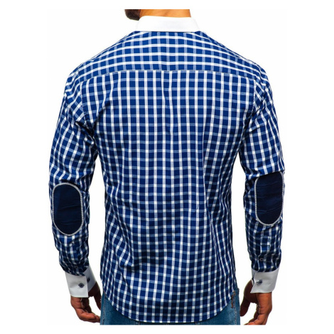 Men's Long Sleeve Shirt 5737-A - dark blue