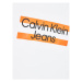 Calvin Klein Jeans Tričko Maxi Block Logo IB0IB01647 Biela Regular Fit
