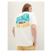 Krémové pánske tričko s potlačou na chrbte Tom Tailor Denim