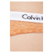 Brazílske nohavičky Calvin Klein Underwear hnedá farba