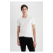 DEFACTO Slim Fit V-Neck Basic Short Sleeve T-Shirt