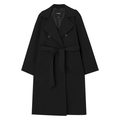 Pull&Bear Prechodný kabát  čierna Pull & Bear