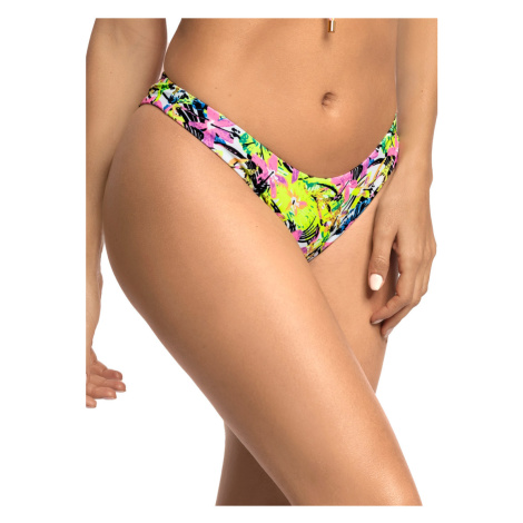 Viacfarebné kvetované plavkové nohavičky brazílskeho strihu Cheeky Brazilian Cut Bikini Jungle Relleciga