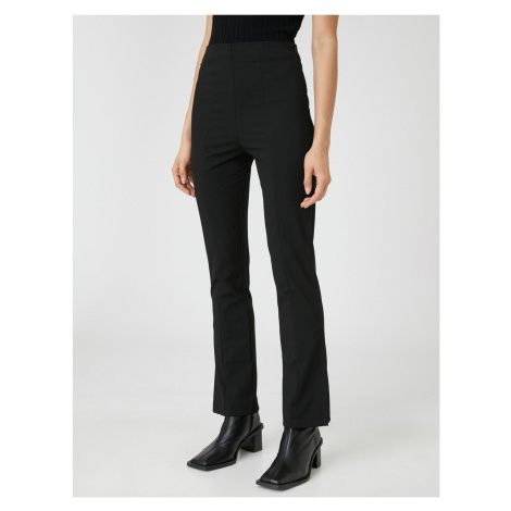 Koton Slit, nohavice španielskej dĺžky s detailom prešívania, vysoký pás.