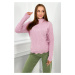 Sweater with decorative ruffles purple