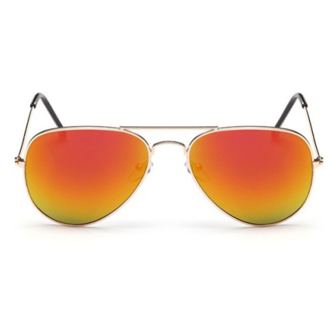 Sunmania Oranžové zrkadlové okuliare pilotky &quot;Aviator&quot; 72879658