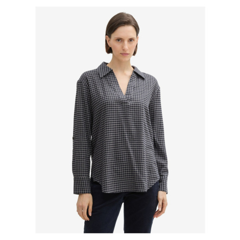 Blue-gray women's checkered shirt Tom Tailor - Women's