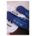 Dámske modro-biele členkové ponožky Super Star Liner - dvojbalenie