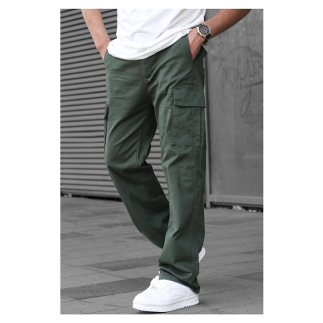 Madmext Men's Khaki Cargo Pocket Baggy Trousers 6811