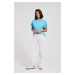 Women's summer trousers made of viscose MOODO - white