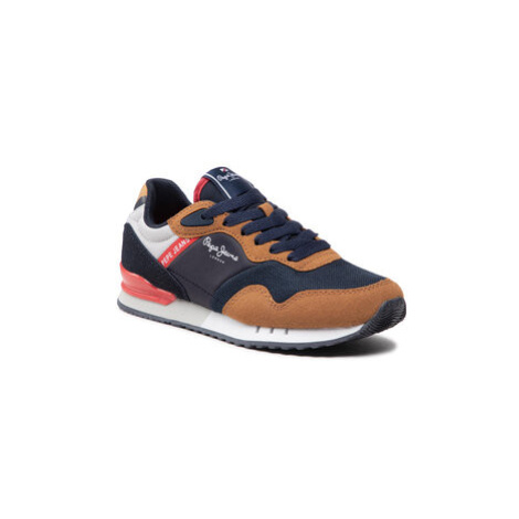 Pepe Jeans Sneakersy London One Basic B PBS30540 Tmavomodrá