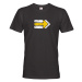 Pánské tričko s potiskem žluté turistické šipky - ideální turistické tričko