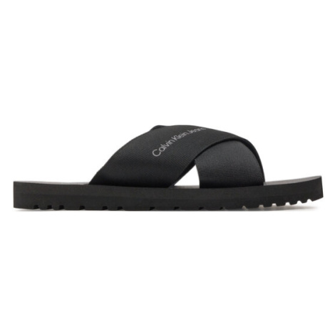 Calvin Klein Jeans Šľapky Cross Sandal Slipon Rp In Btw YM0YM00942 Čierna