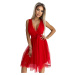 Women's tulle dress with neckline and bow Numoco