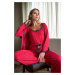 22168 Dewberry Womens Pyjama Set with Dressing Gown-RED