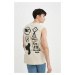 DEFACTO Boxy Fit Printed Crew Neck Undershirt