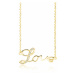 OLIVIE Strieborný náhrdelník LOVE GOLD 4081