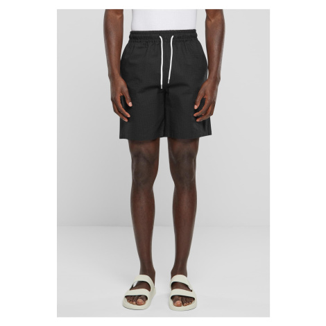 Men's Seersucker Shorts Black Urban Classics