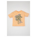 DEFACTO Baby Boy Crew Neck Palm Printed Short Sleeve T-Shirt