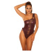 Sexy body KouCla Coldshoulder Wetlook Body BORDEAUX Einheitsgroesse