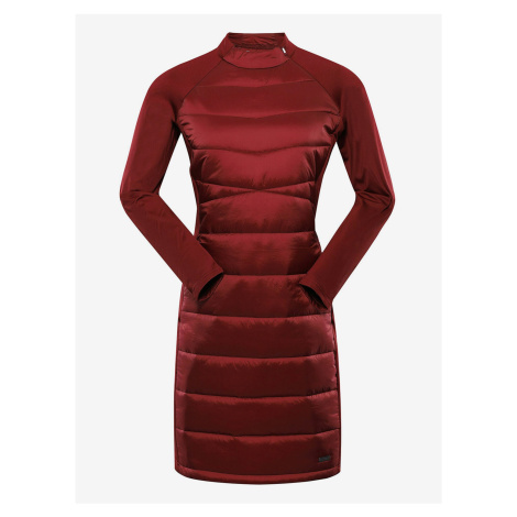 Červené dámske zimné hi-therm šaty ALPINE PRE OMERA ALPINE PRO