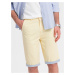 Ombre Men's chinos shorts with denim trim