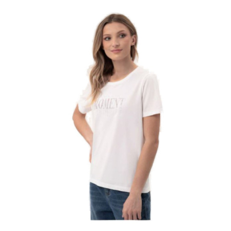 Dámske tričko s krátkym rukávom VOLCANO MOMENTS-100-WHITE