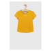 Detské bavlnené tričko Tommy Hilfiger žltá farba,