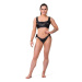 Women's swimsuit Nebbia Miami sports bikini - top 554 volcanic black S