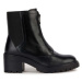 Kožené členkové topánky Geox D DAMIANA C dámske, čierna farba, na podpätku, D36QCC 00043 C9999