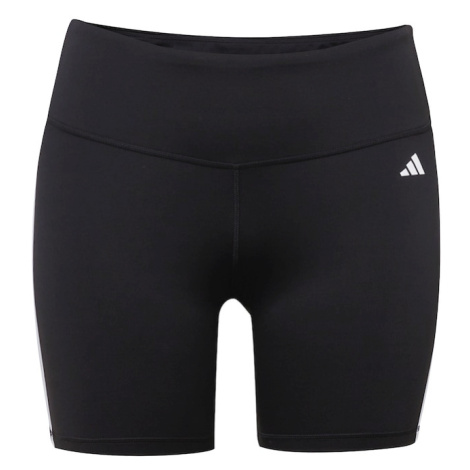 ADIDAS PERFORMANCE Športové nohavice 'Essentials 3-Stripes High-Waisted '  čierna / biela