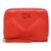 Calvin Klein Veľká dámska peňaženka Re-Lock Quilt Za Wallet Md K60K610785 Červená