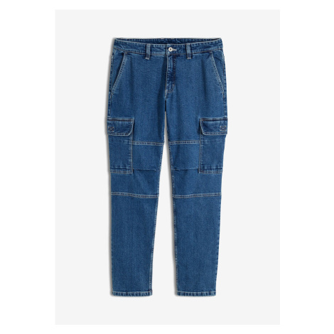 Strečové džínsy s kapsáčami Loose Fit s recyklovanou bavlnou, rovné bonprix