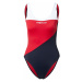 Tommy Hilfiger Underwear Jednodielne plavky  červená / tmavomodrá / šedobiela
