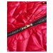 Červená dámska bunda s ozdobným prešívaním (B8092-4)