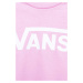 Detské bavlnené tričko Vans ružová farba, s potlačou