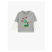 Koton Christmas Themed Long Sleeve T-Shirt with Sequin Embroidered Crew Neck.