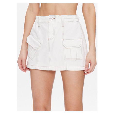 BDG Urban Outfitters Mini sukňa BDG Y2K DENIM SKIRT WHITE 76471838 Biela Feminine Fit