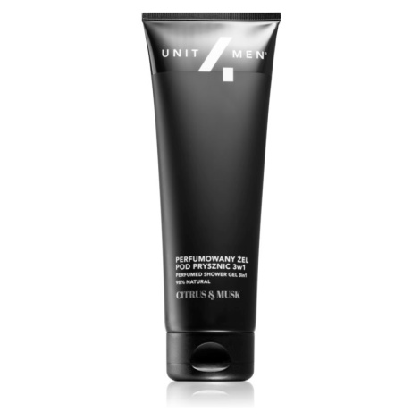 Unit4Men Perfumed shower gel 3 v 1 šampón, kondicionér a sprchový gél s parfumáciou Citrus and M