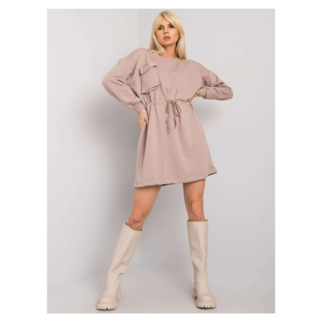 Dress-RV-SK-7011.27X-dark beige Rue Paris