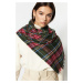 Trendyol Green Soft-Textured Plaid Scarf